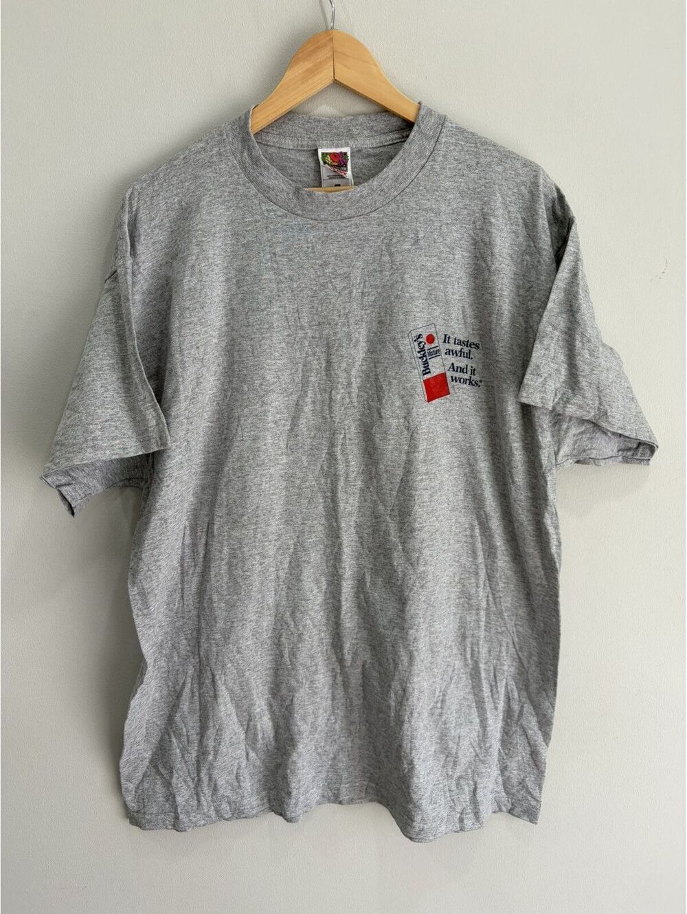 Vintage Buckleys Y2K Cough Syrup Medicine Shirt Promo tee